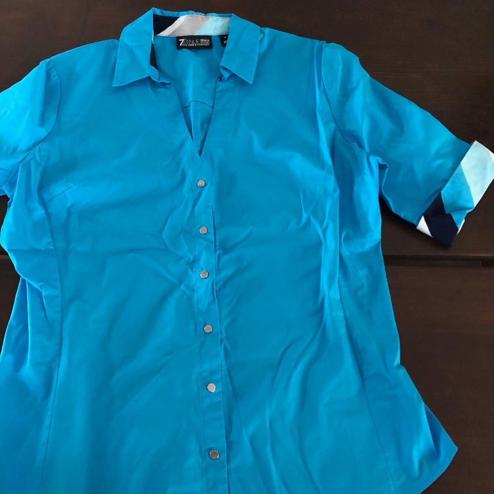 NY & Co Bright sky blue Button-down